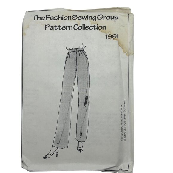 Vintage 1961 Sewing Pattern For Misses Pants With Mock Fly Front Pleats & Side S - Picture 1 of 2